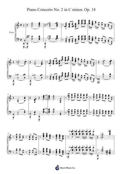 Piano Concerto No. 2 in C Minor, Op. 18: III. Allegro Scherzando Sheet Music by Sergei Rachmaninoff-Arr.Greenlew