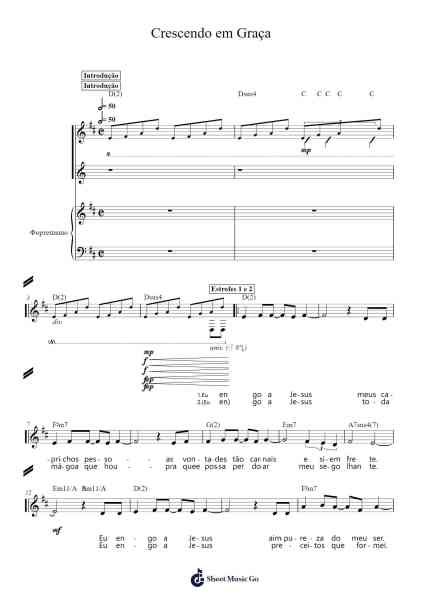 Crescendo em Graça Sheet Music by Jader D Santos-Arr.Crotiane Shawshop