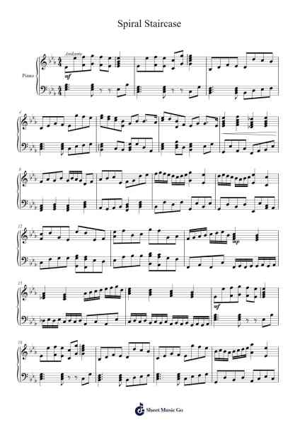 Spiral Staircase Sheet Music by Eugene S. Pierson-Arr.Osrias Drewnia