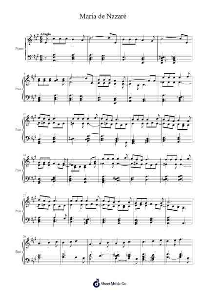 Maria de Nazaré Sheet Music by choroboy-Arr.Feltrid