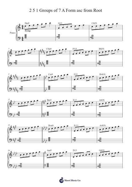 2 5 1 Groups of 7 A Form asc from Root Sheet Music by Virlouis-Arr.Wilheljones