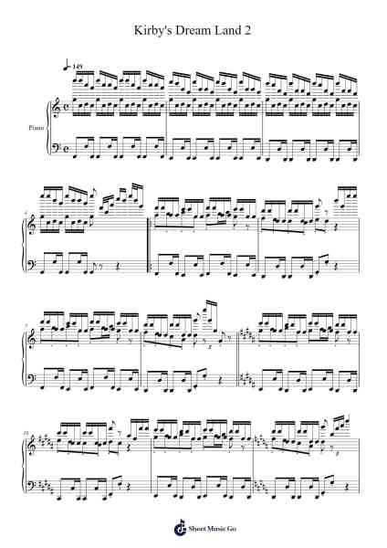 Kirby's Dream Land 2 Sheet Music by Misc Computer Games-Arr.Arkirk Janeien