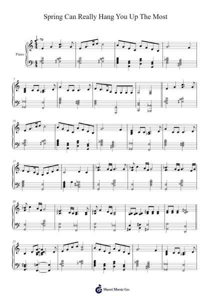 Spring Can Really Hang You Up the Most Sheet Music by Tommy Wolf-Arr.Thonee Harli