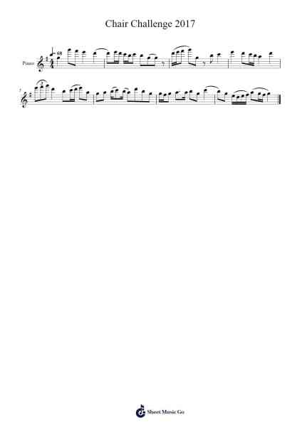 Chair Challenge 2017 Sheet Music by -Arr.Janecher Duh