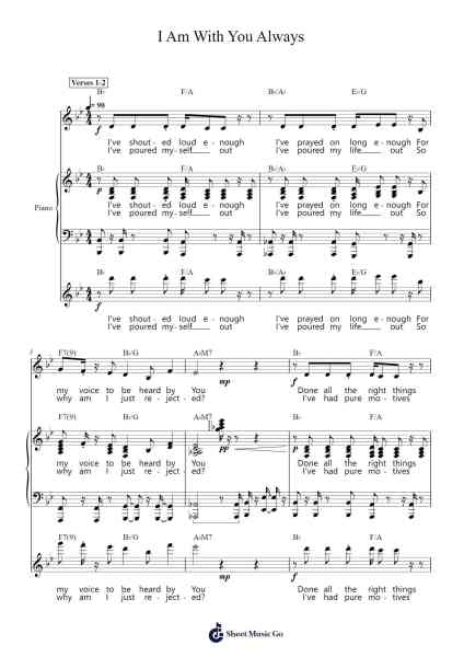I Am With You Always Sheet Music by Heidi-Arr.Solin