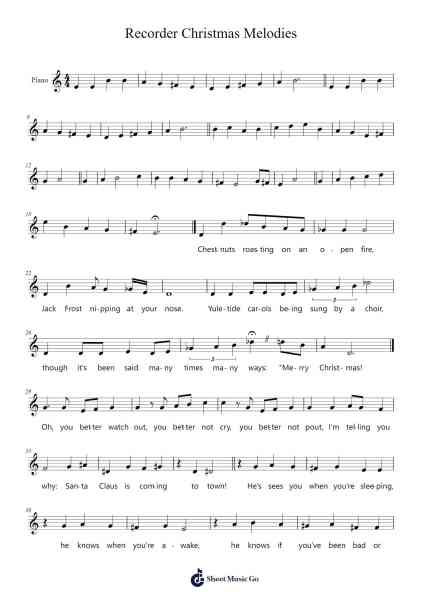 Recorder Christmas Melodies Sheet Music by lisafrimberge-Arr.Brobraith Zeyer