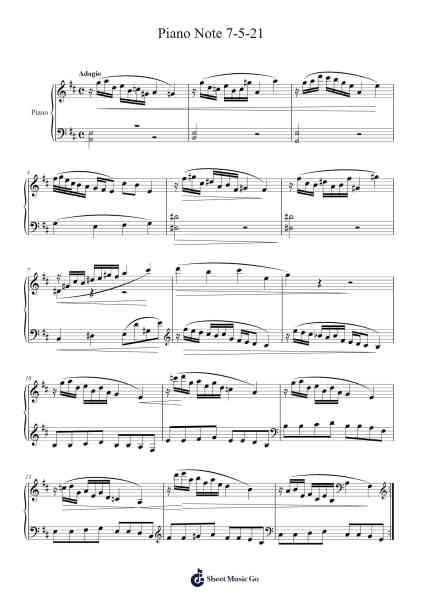 Piano Note 7-5-21 Sheet Music by Jamesstone-Arr.Huttgie Bellcol