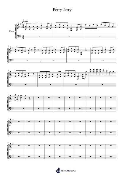 Ferry Jerry Sheet Music by curtis.schlepp@gmail.com-Arr.Thadean Chilridge