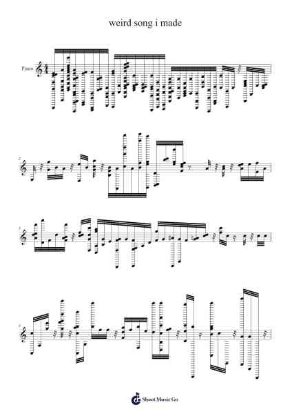 weird song i made Sheet Music by Hillmore-Arr.Vabuck Clevevien