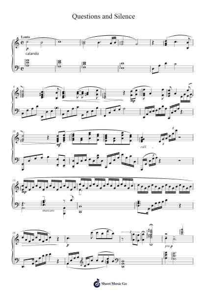 Questions and Silence Sheet Music by HOYO-MiX-Arr.Bairdted Fage