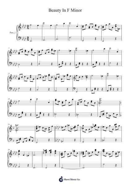 Beauty In F Minor Sheet Music by Ryan Morse-Arr.Humlouie