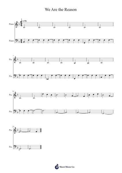 We Are the Reason Sheet Music by Calum Scott-Arr.Mattrie