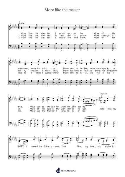 More like the Master Sheet Music by Charles H. Gabriel-Arr.Leifres