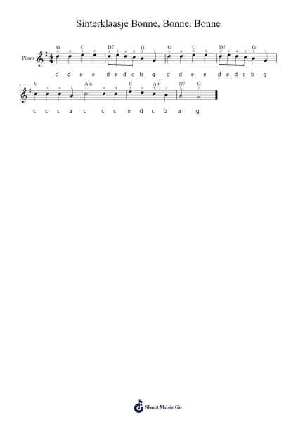Sinterklaasje Bonne, Bonne, Bonne Sheet Music by undefined-Arr.Keliot Hicksner