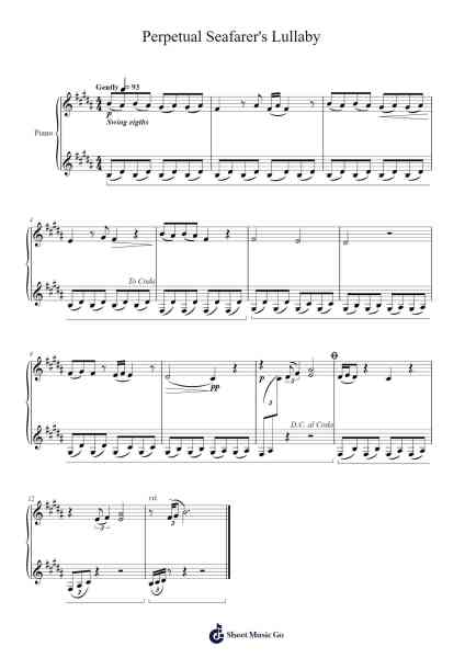 Perpetual Seafarer's Lullaby Sheet Music by Brock Savignac-Arr.Kylenus Minruth