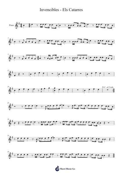 Invencibles - Els Catarres Sheet Music by Els Catarres-Arr.Manlynch