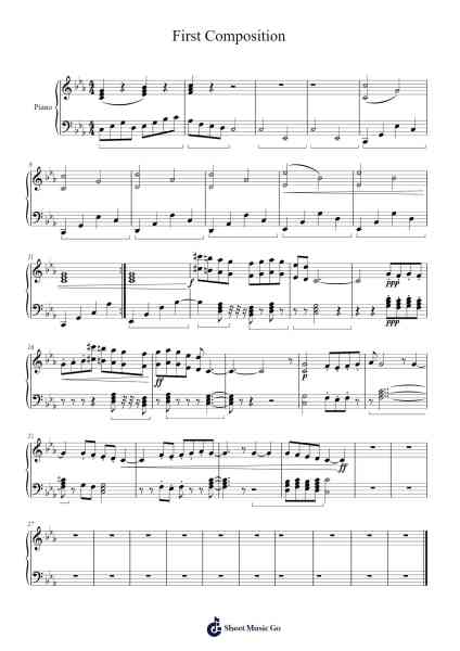 First Composition Sheet Music by elvisliangkam-Arr.Brownemeg