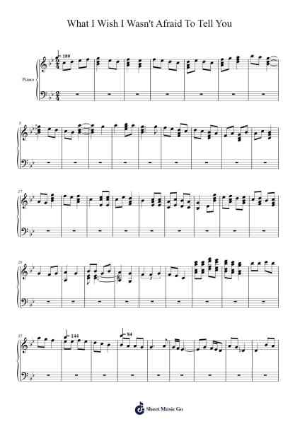 What I Wish I Wasn't Afraid To Tell You Sheet Music by Evan Lukes-Arr.Auslus Yeachard