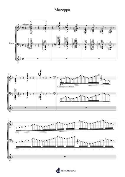 Études d'exécution transcendante, S.139 No. 4 "Mazeppa" Sheet Music by Franz Liszt-Arr.Yorkkim