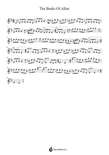 The Banks Of Allan Sheet Music by Unknown author-Arr.Westier Haylay