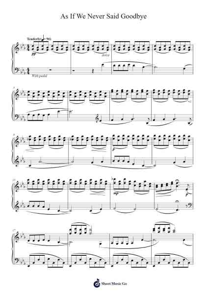 As If We Never Said Goodbye (from Sunset Boulevard) Sheet Music by Andrew Lloyd Webber-Arr.Odefred