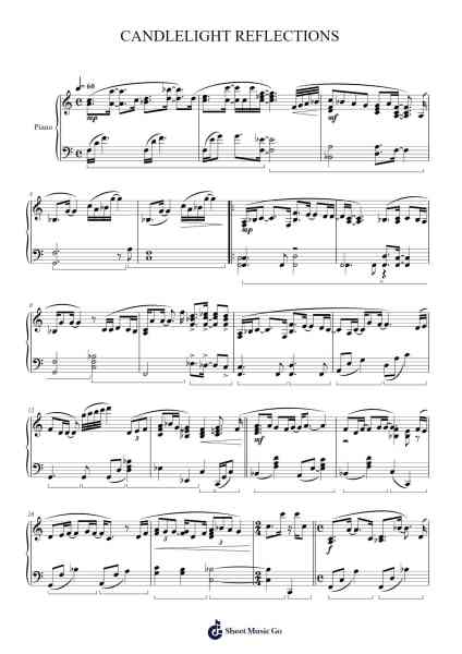 CANDLELIGHT REFLECTIONS Sheet Music by Logan Susan Stevens-Arr.Snowno