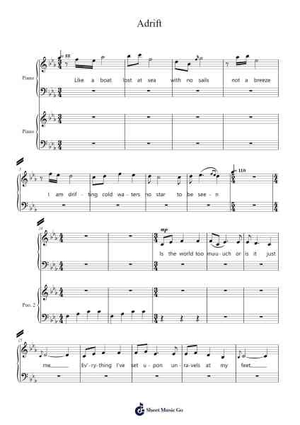 Adrift Sheet Music by Austin Wintory-Arr.Thodorelass
