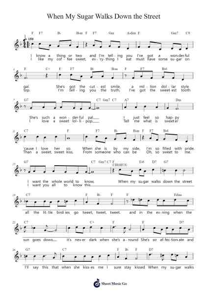 When My Sugar Walks Down The Street Sheet Music by Gene Austin-Arr.Eume Noquinn