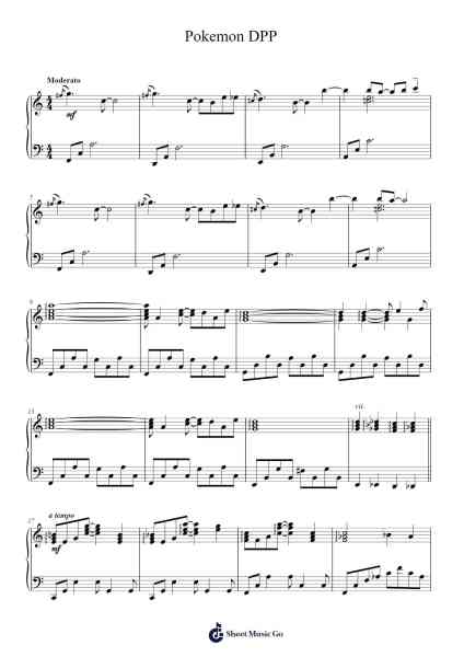 Pokemon DPP Sheet Music by Unknown author-Arr.Shawloyd
