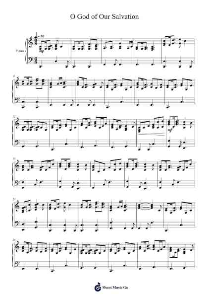 O God of Our Salvation Sheet Music by -Arr.Keatsrid Burnsgo