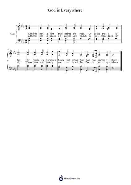 God is Everywhere Sheet Music by Albert L. Peace-Arr.Oisensel Hilget