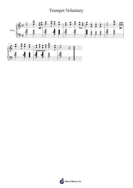 Trumpet Voluntary Sheet Music by -Arr.Gorliz