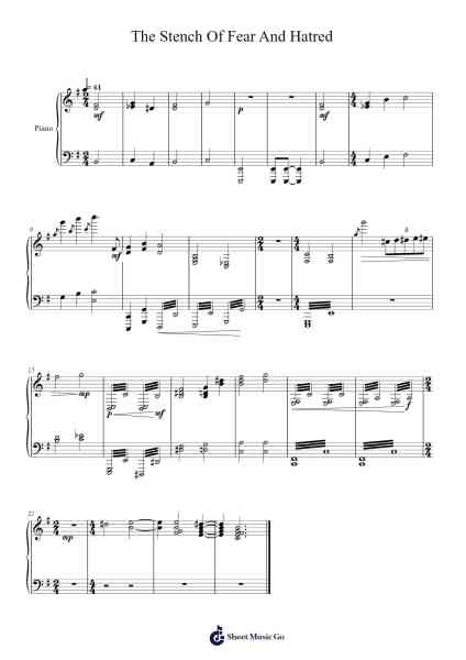 The Stench Of Fear And Hatred Sheet Music by Evan Call-Arr.Diapenn