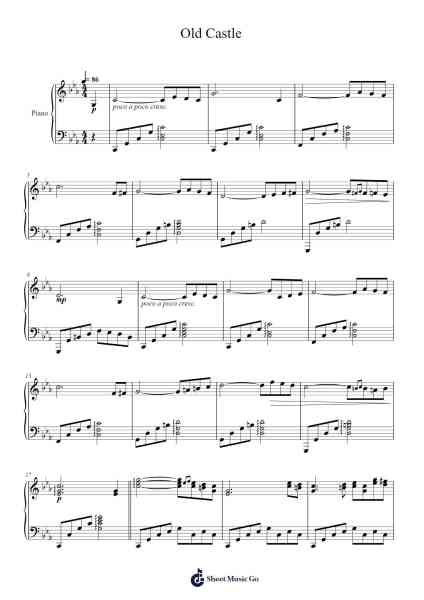 Old Castle Sheet Music by Masao Aichi-Arr.Osger