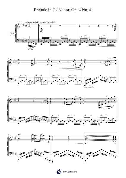 Prelude in C# Minor, Op. 4 No. 4 Sheet Music by Adegbola Damola Nimi-Arr.Leifres