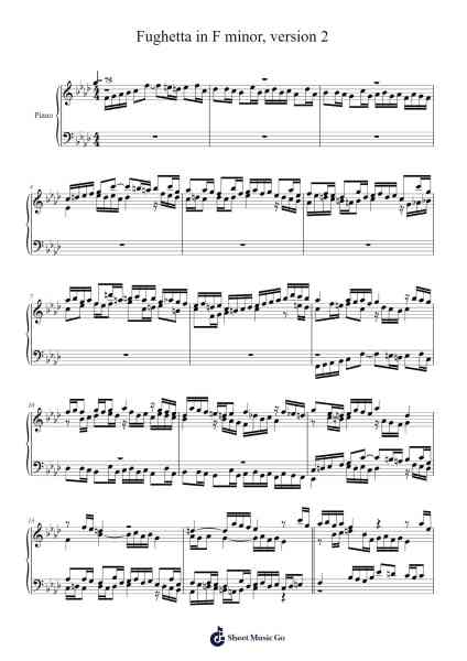 Fughetta in F Minor, ver 2 Sheet Music by Forsroll-Arr.Seac