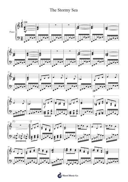 The Stormy Sea Sheet Music by Chamcarr Cherbard-Arr.Pulborg Ridean