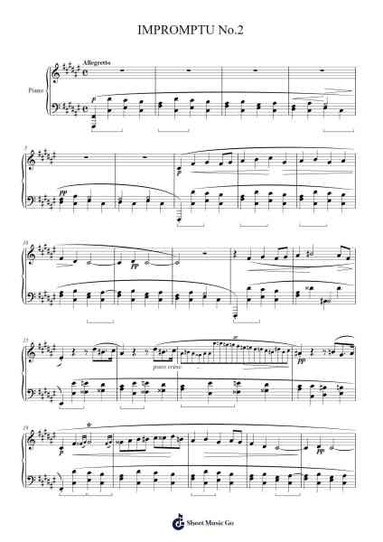 Impromptu No. 2 in F-sharp Major, Op. 36 Sheet Music by Frédéric Chopin-Arr.Blabott