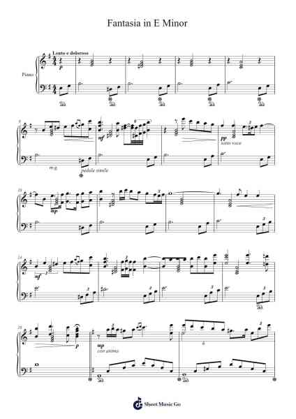 Fantasia in E Minor Sheet Music by Joshua Cohon-Arr.Janron