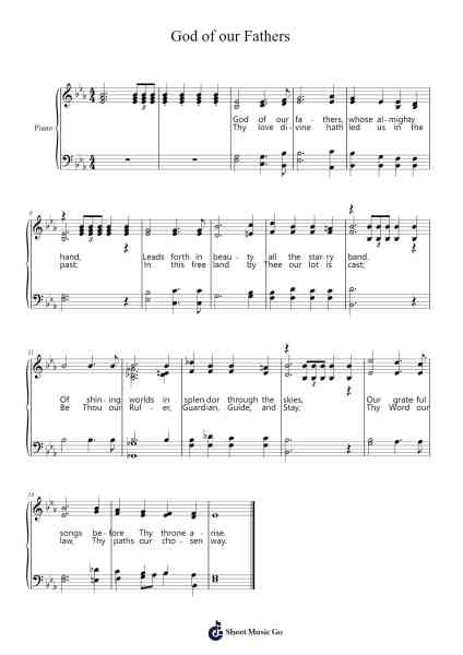 God of our Fathers Sheet Music by George W. Warren-Arr.Mattvelt