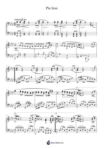 Pie Jesu - Andrew Lloyd Webber Sheet Music by Andrew Lloyd Webber-Arr.Faulkvan