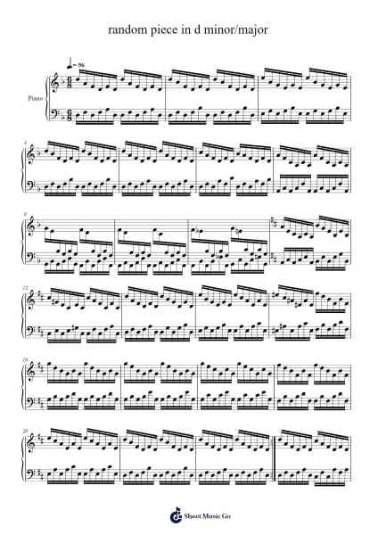 random piece in d minor/major Sheet Music by bxq10k5063-Arr.Efbooth Borgfe