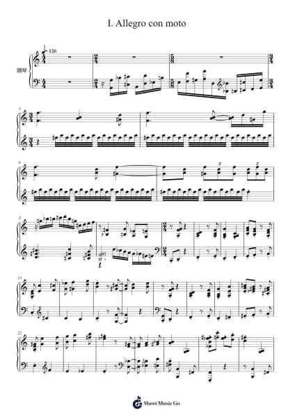 I. Allegro con moto Sheet Music by undefined-Arr.Woolfwoolf Hartesopp