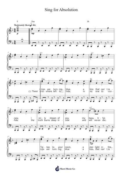 Sing for Absolution Sheet Music by Muse-Arr.Jersoon