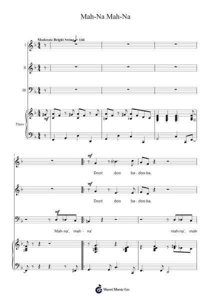 Mah-Na Mah-Na Sheet Music by Piero Umiliani-Arr.Wesquinn Bunmeg