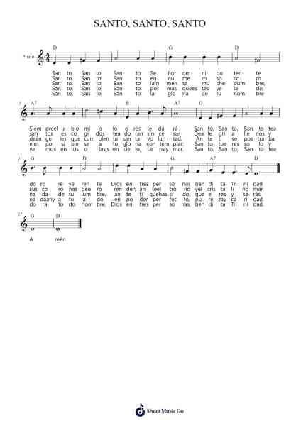 SANTO, SANTO, SANTO Sheet Music by R. Heber/J. B. Dykes-Arr.Dilliz Woolfsil