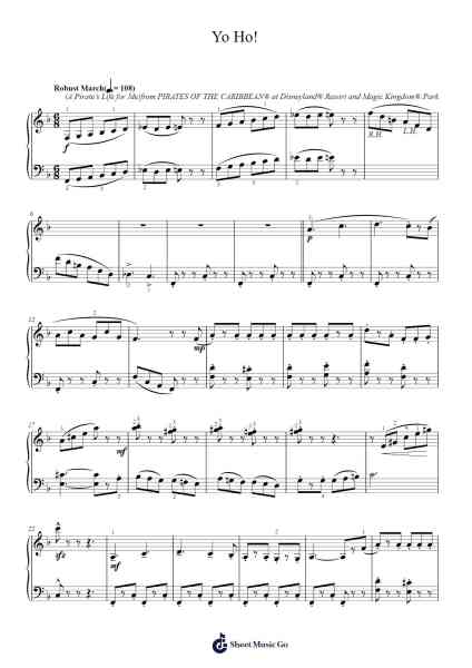 Yo Ho! Sheet Music by George Bruns/Xavier Atencio-Arr.O'Cady Bobde
