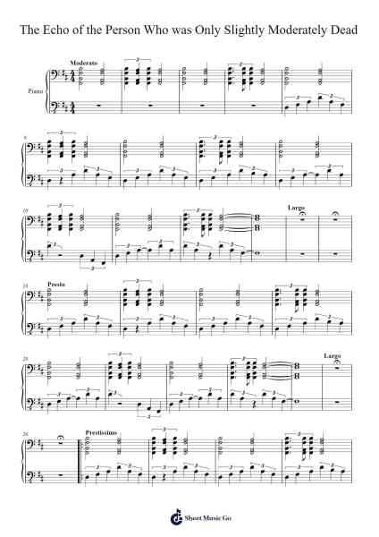 The Echo of the Person Who was Only Slightly Moderately Dead Sheet Music by undefined-Arr.Leclair