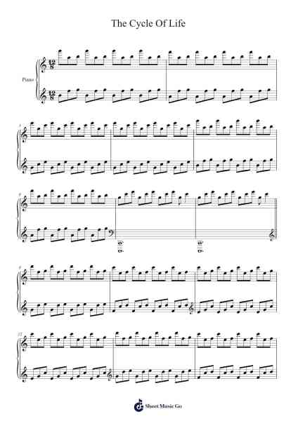 The Cycle Of Life Sheet Music by Urvien Browntha-Arr.Grifgins