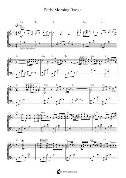 Early Morning Range Sheet Music by George Winston-Arr.Stilris Babty